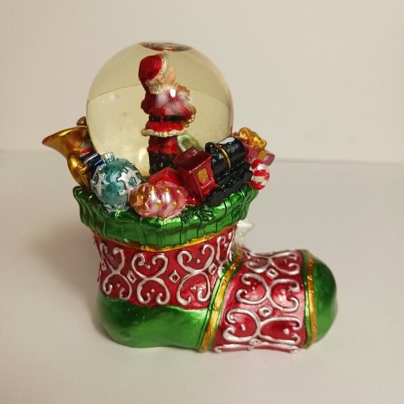 Christopher Radko Stocking Mini Snowglobe Christmas 4 x 4 Presents Santa Claus - Picture 5 of 12